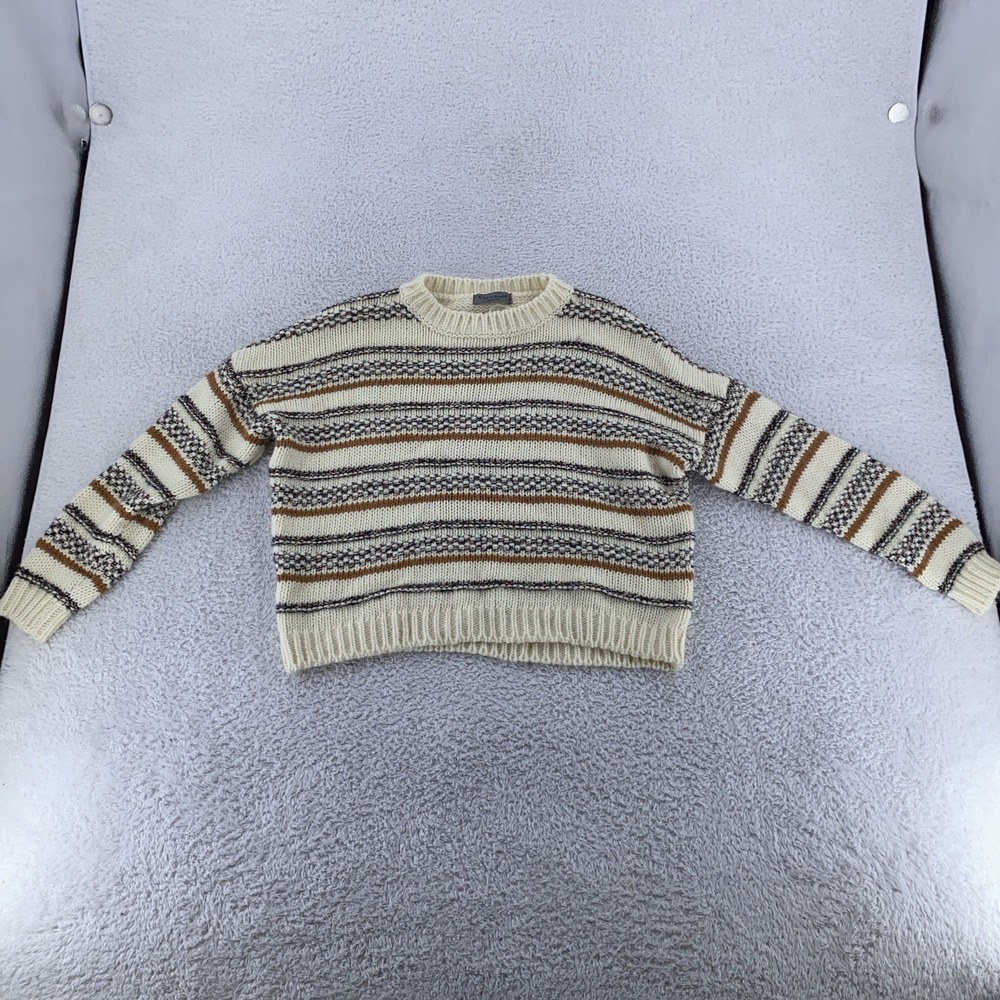 Elsamanda Chunky Knit‎ Wool Blend Sweater Womens BOXY Small Italy Pullover - Picture 3 of 9